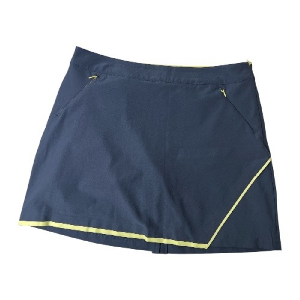 Slazenger Golf Skort Skirt Womens Size 10 Blue Yellow Athletic Sport‎ Pockets